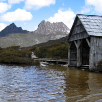 boat shed at Cradle Mountain