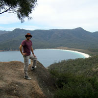 Rob at the Wineglass Bay lookout