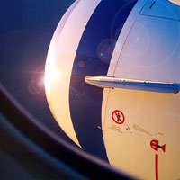 Jet Engine from airplane window