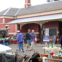 Railway Station at the Sunday market at Daylesford 