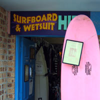 surfboard and wetsuit hire