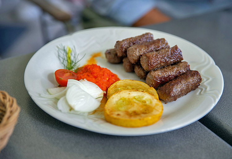 Ćevapi - small, grilled sausages