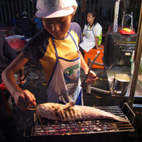 barbequed Mekong fish