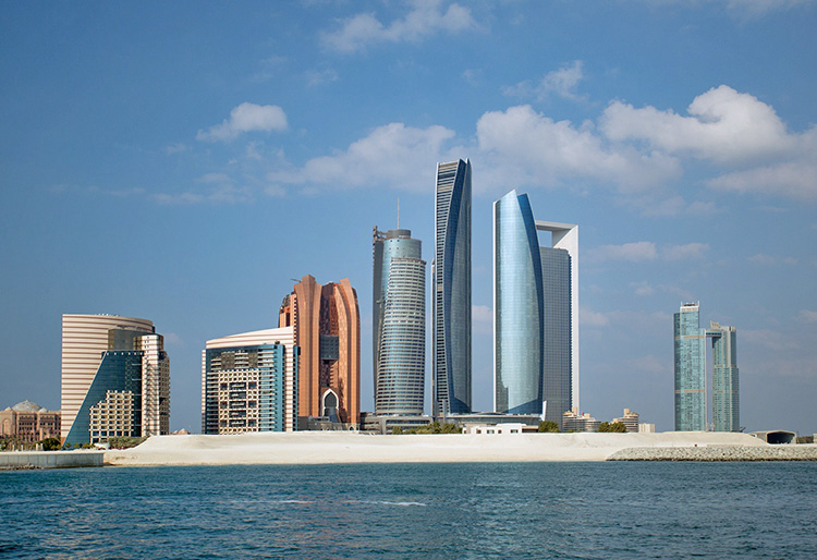 the Abu Dhabi skyline
