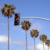 Traffic light in California