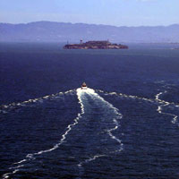 Boat heading out to Alcatraz