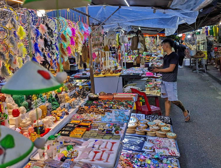 local markets are a good souce of tacky souvenirs 