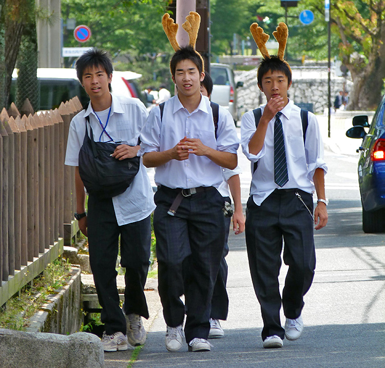 travelling students from Japan