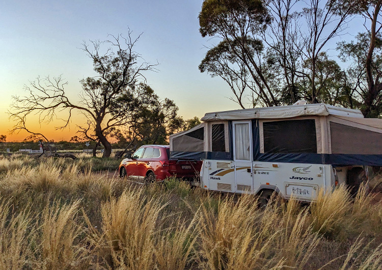 Caravaning in outback Australia