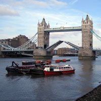 Tower bridge over the River Thames, London