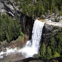 Misty Falls at Yosemite National Park